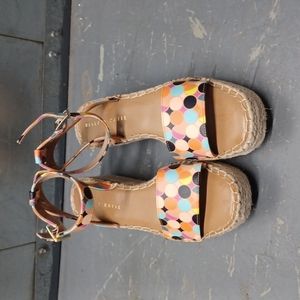 Kelly & Katie polka dot sandal wedge